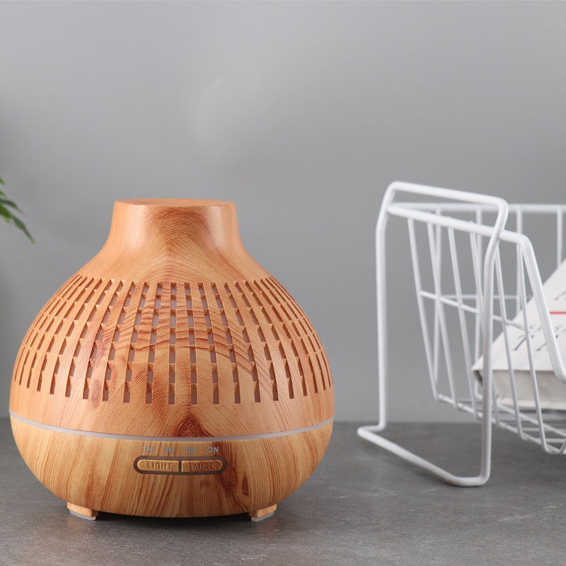 400ML Hollow Wood Grain Aroma Diffuser