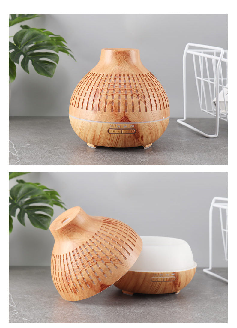 400ML Hollow Wood Grain Aroma Diffuser
