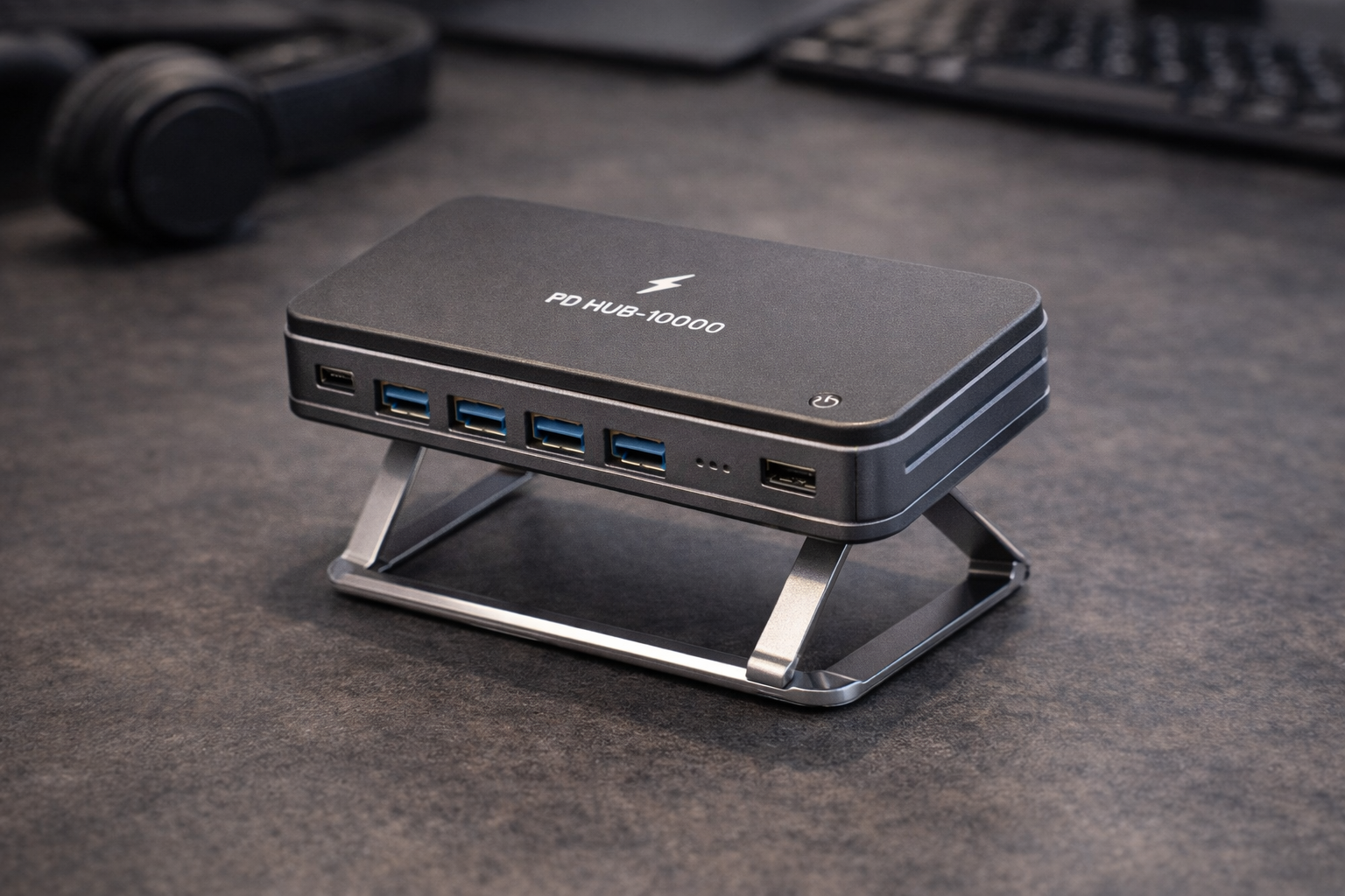Multiport USB-C Dock with Foldable Stand